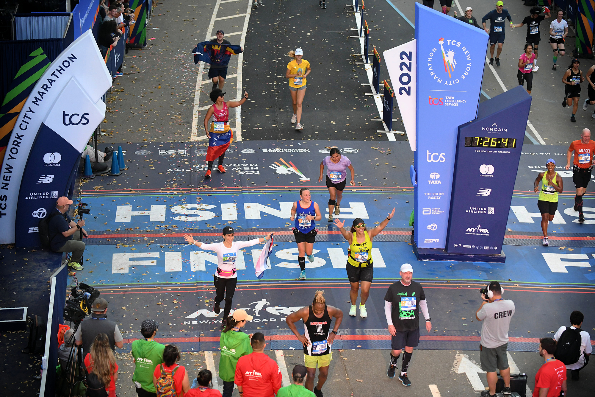 Finish van de New York City Marathon 2022